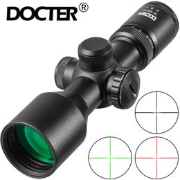 Mira telescópica táctica 3-9x40 compacta Mildot/telémetro, retícula de caza, mira telescópica, retícula de pelo cruzado, compatible con montaje en riel de 11mm/20mm