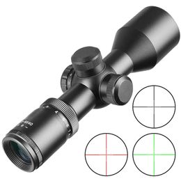 Mira telescópica táctica 3-9x40, óptica compacta Mildot/Telémetro, retícula roja y verde, visor de caza luminiscente, espejo de bolsillo cruzado