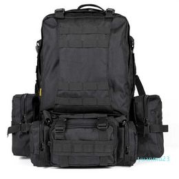 Mochila Molle táctica 50L 4 en 1, mochila militar impermeable, senderismo, Camping, viajes al aire libre, escalada, ejército, bolsa para hombres, Backpac266z