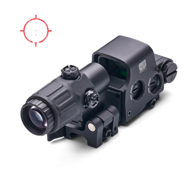 Holographic 558 Red Dot Scope Et G33 3x Magnifier Combo Red Coating Les T-Dot Hunting Riflescope Grossissement Optique Basculer sur le côté STS Montage détachable rapide