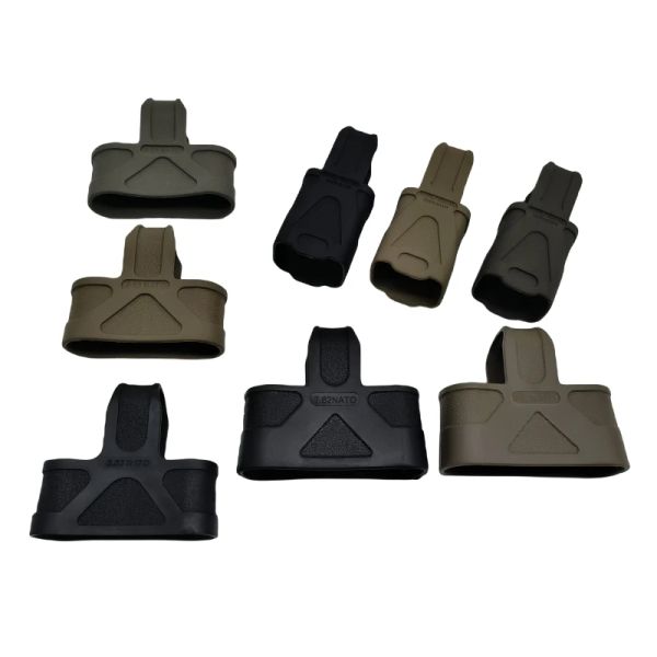 Táctico 9mm 5,56 7,62 Fast Mag Pull jaula de goma bucles para M4 M16 AK Maga zine ayudar a disparar caza Paintball Airsoft