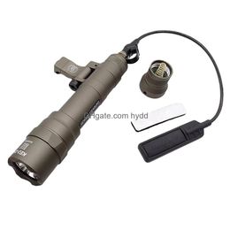 Accesorios tácticos Airsoft M600DF M640V M640DF LED 1400 lúmenes Luz de explorador Linterna de rifle de caza al aire libre para riel de 20 mm Drop del Dh1Rt