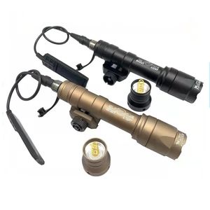 Accesorios tácticos Airsoft Surefir M600 M600C Scout linterna lúmenes LED Tatical caza pistola arma luz con doble función cinta Swtich