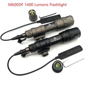 Accesorios tácticos linterna M600DF 1400 lúmenes Surefir Luz de explorador caza Softair montaje SOTAC para caza al aire libre