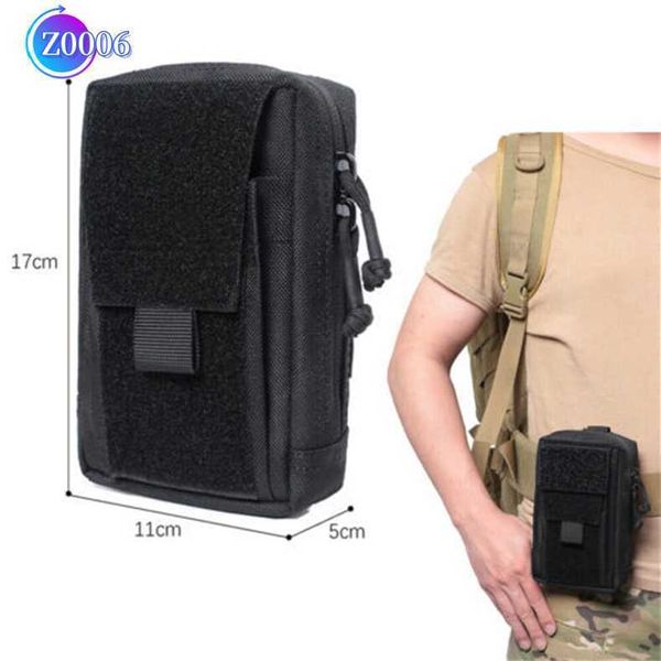Accesorios tácticos Equipo de protección Equipo exterior Táctico Black Tactical Molle Bag Pack Pack EDC Bolsa de accesorio Nylon impermeable