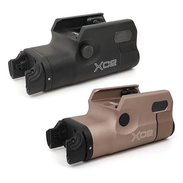 Accessoires tactiques lampe de poche XC2 étanche à l'eau Ultra compacte Combo Laser à point rouge LED MINI lumière blanche 200 Lumens lampe de poche Airsoft