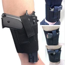 Accessoires tactiques, étui de jambe dissimulé, universel, réglable, noir, pour transporter l'étui de jambe à la cheville