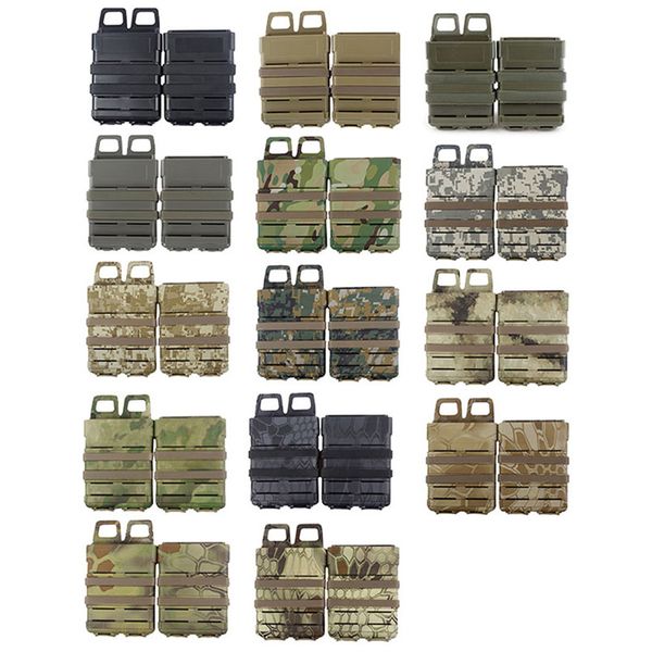 Tactique Airsoft chasse gilet accessoire boîte étui ensemble Molle Mag Clip 5.56 rapide Mag Magazine pochette NO06-102