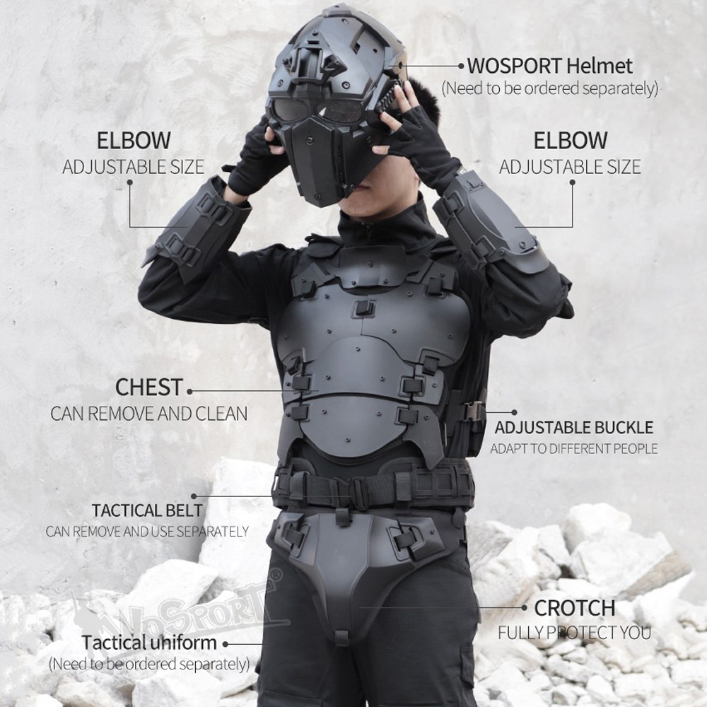 戦術的なエアソフトベストアーマースーツセット調整可能な軍用狩猟用胸部保護装置ペイントボール射撃CSウォーゲームベスト