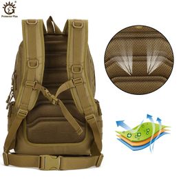 Zaino tattico 14 pollici Laptop Uomo Militare MOLLE Army 40L Zaino ad alta capacità Borsa da ciclismo impermeabile esterna Q0721