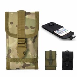 Sac à dos tactique MOLLE SAG TÉLÉPHONE PACHE DE TÉLÉPHONE 600D Études de téléphone en nylon Camouflage extérieur Randonnée de chasse Camping Travel Bag2434