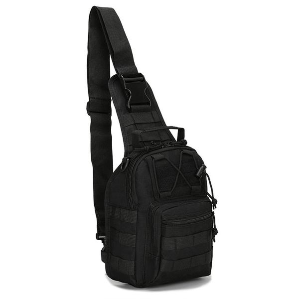 Sac tactique épaule noir Militari sac à dos étanche hommes armée petite fronde Camping chasse Camouflage sac de Sport en plein air