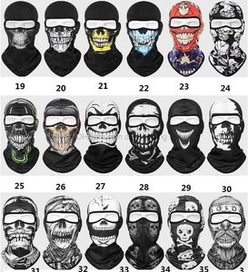 Cagoule tactique Masque intégral Ghost diable cap Wargame Casque Liner Caps pour hommes femmes Paintball Armée Sport crâne Masques Couverture Cyclisme Ski chapeau en gros