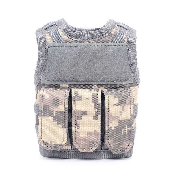 Tactique bière bouteille bière gilet couverture militaire Mini Miniature Molle gilet personnel bouteille boisson ensemble réglable bretelles Y0915