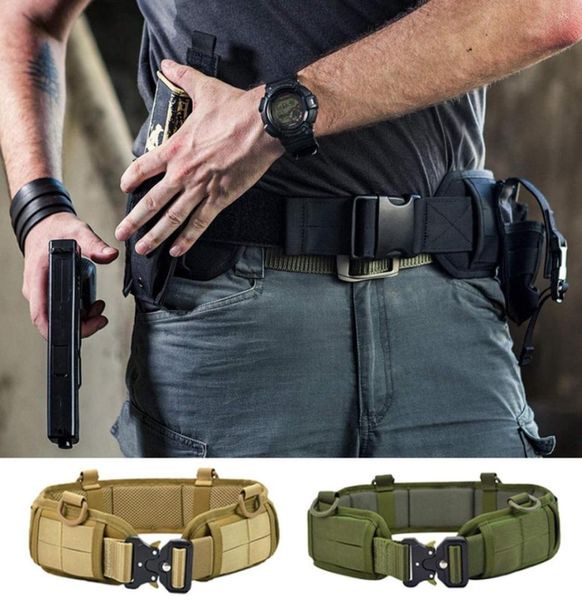 Ceinture tactique en Nylon 1000D, pratique Airsoft, entraînement de l'armée, doux et rembourré, Cobra, Combat, chasse, ceinture de taille 8562351