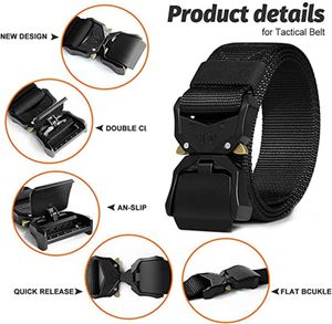 Tactische riem 12534cm Zware Work Belt Nylon met QuickRelease Buckle Wearresistant en duurzame buitenwerkende accessorie9949672