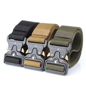 Ceinture tactique ceinture en nylon boucle en métal tactique Camping équipement de plein air réglable ceinture d'entraînement lourd accessoires de chasse249T