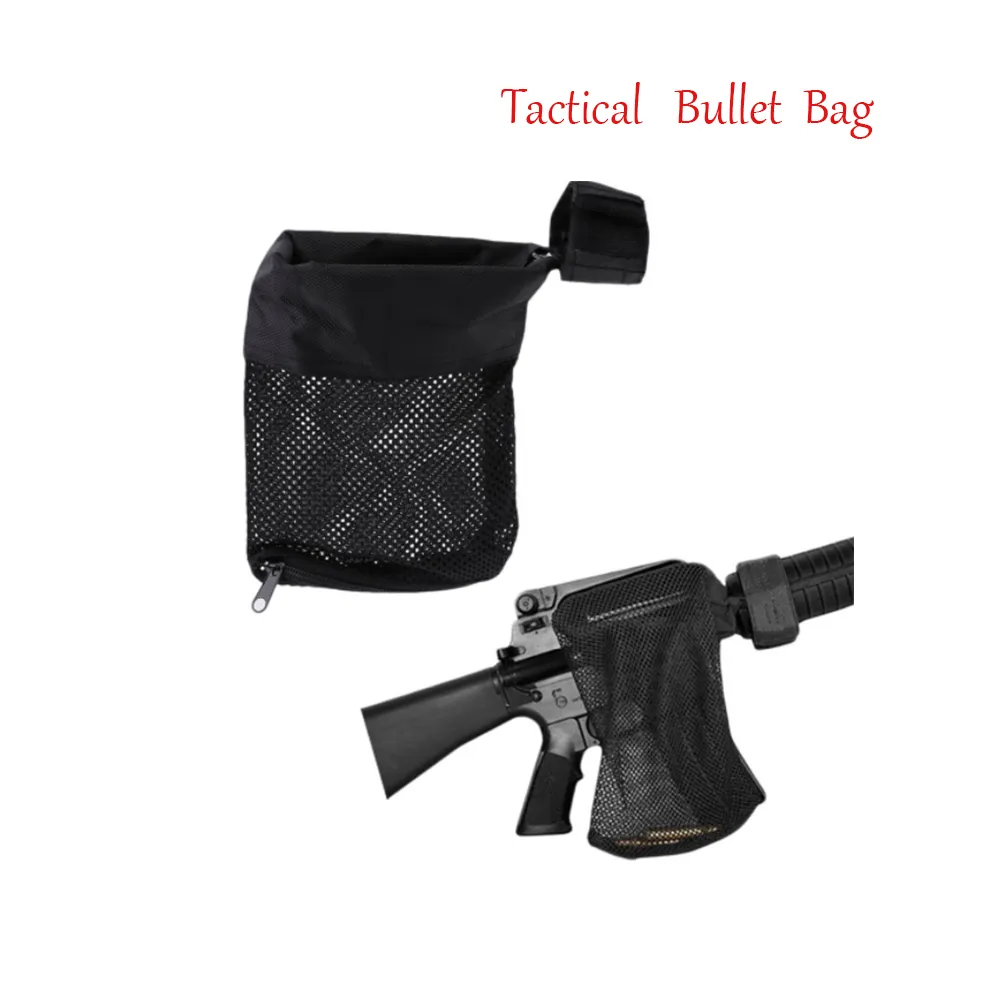 Tactical Bullet Bag AR 15 Ammo Brass Shell Catcher Mesh Trap Cierre Con