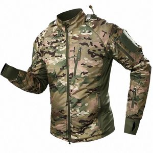 Tactische Camo Charge-jas Heren Militaire waterdichte fleece Warme gevechtsjas Opvouwbare hoed Veldwandelen Bergbeklimmen Windjack u9Vb #