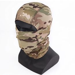 Camouflage tactique Masque complet Masque Full Face CS Wargame Hunting Cycling Sports Casque Cap Multiticam Multicam Scarf L 240517