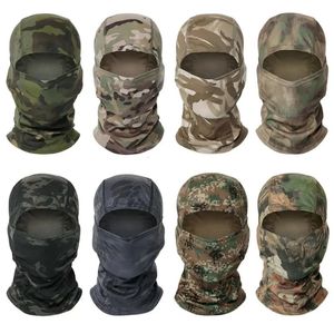 Camouflage tactique Balaclava Masque complet Masque Wargame CP Hat Military Hunting Bicycle Cycling Army Multicam Bandana Neck 240517
