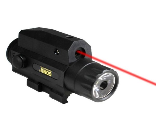 Camping Tactical AR15 Tourle laser lampe de poche avec la lampe de poche à pistolet combo à vue laser rouge 7811006