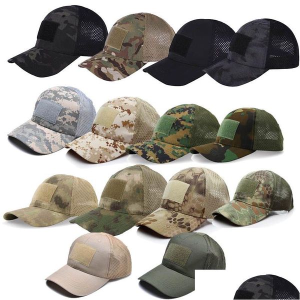 Casquettes tactiques Chapeaux Sports de plein air Casquette de baseball Camouflage Camo Navy Hat Marines Army Tir Combat Assat No07-011 Drop Delivery Gear Otlbv