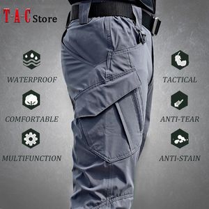 Pantalons de cargaison tactique hommes extérieurs imperméables Swat Combat Camouflage militaire Camouflage Casual Pocket Multi Pocket Work Joggers 231222