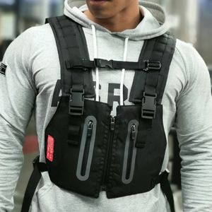 Tactische borstzak Functionele Outdoor Sports Borst Rig Tas Mannen Beschermende Reflecterende Top Vest Fietsen Vissen