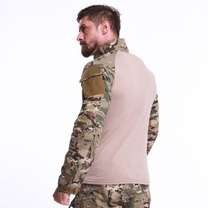 Tactical Combat Heren Shirt Camouflage Lange Mouw Rits Casual Jacht Vissen Fietsen Tops Kleding Uitloper Sport