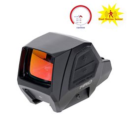 Mira telescópica táctica compacta HRO punto rojo modo CQB retícula con Sensor de movimiento Dual Rifle caza óptica montaje Picatinny