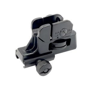 Mira trasera táctica CQB para Rifle de caza, mira mecánica M4, ajuste completo de Metal, Weaver carril Picatinny