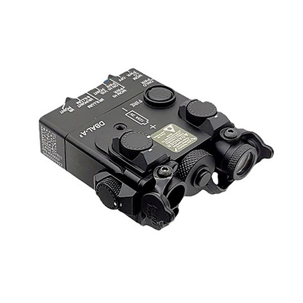 Luz de arma táctica DBAL-A2 integrada con láser IR y linterna de caza LED con láser rojo visible viene con luz de pistola de rifle con interruptor remoto