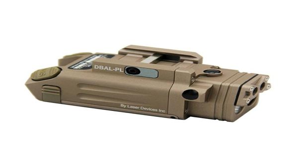 Táctico DBALPL Pistola Luz LED Pistola Linterna Caza Rifle Airsoft 400 lúmenes Salida Luz blanca con puntero láser rojo e IR6717390