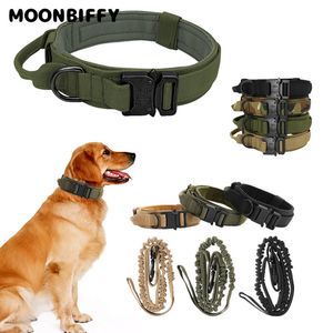 Collier de chien tactique berger allemand en Nylon Durable réglable militaire pour les accessoires de Perros d'animal de compagnie d'entraînement de marche de taille moyenne