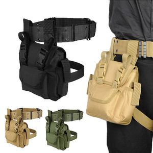 Riñonera táctica para hombre, riñonera con cinturón de liberación rápida, riñonera militar EDC para caza al aire libre, bolsa de accesorios Q0705