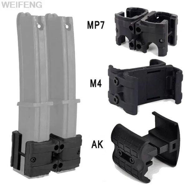 Coupleur parallèle du magazine Tactical Dual pour AR15 M4 MAG59 MP5 MP7 AK 47 74 MAG CONCECTER CLIP MAGAZINE CLAMP LINK