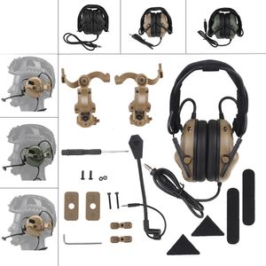 Tactische Oortelefoon Tactische Communicatie Headset Outdoor Paintball Jacht S CS Sport Hoofdtelefoon voor FAST Helm OPS Wendy M-LOK Arc Headset 230608