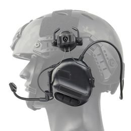 Tactische oortelefoon Tactische headset Niet-picking Ruisonderdrukkende headset voor militaire helm Headset Baofeng Radio PTT-adapter Mobiele oortelefoon 230906