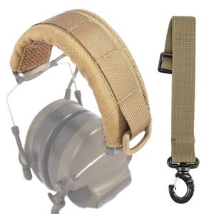 Écouteur tactique Couverture de casque modulaire tactique Bandeau Molle Écouteur militaire Étui de protection pour microphone Casque antibruit de chasse Sangle de support pour casque 230906