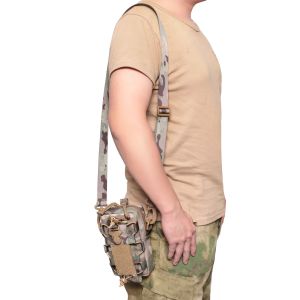 Tactical EDC Belt Pouch Molle Bag Organizer Bolsa de cintura para caminatas Botella de agua Botella de agua con correa para el hombro