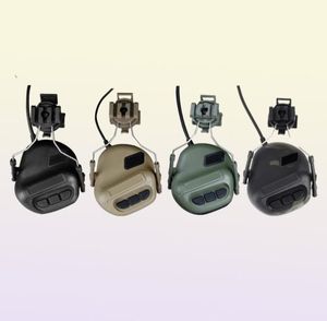 Tactische Elektronische Schieten Oorbeschermer Anti-geluid Hoofdtelefoon Geluidsversterking Gehoorbescherming Helm Headset Accessoires4398577