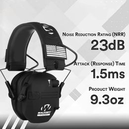 Casque tactique de prise de vue électronique Case de casque anti-bruit Amplification du casque Amplification de la protection auditive Pliable avec sac 240529