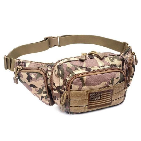 Tactical Fanny Pack de haute qualité de la taille de sport extérieur Sacles de ceinture polyvalente pour le camping Randonnée voyageant en cours de pêche