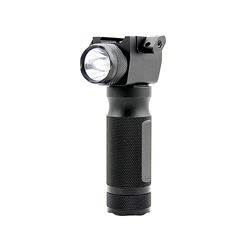 Tactical Flashlight LED Hunting Weapon Light With Integrated Red Laser Aluminum Rifle Grip Quick Detachable Picatinny Mount