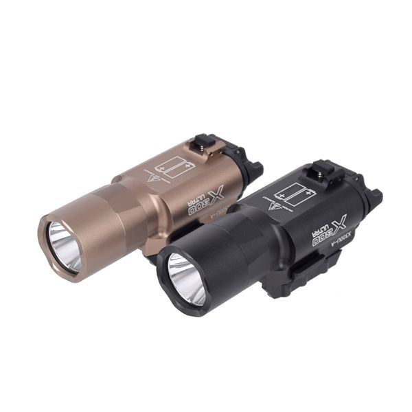 Lampe de poche tactique Surefir X300U X300 Pistolet Scout Light 600LM Glock Picatinny Rail Éclairage de terrain extérieur Arme de chasse