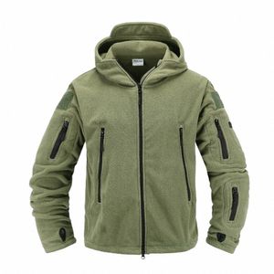 Tactische Fleece Jas Militair Uniform Soft Shell Casual Capuchon Mannen Thermische Leger Kleding w1cW #