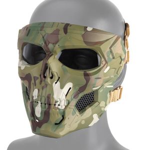 Máscara táctica de cara completa Equipo táctico al aire libre Caza Aorsoft Paintball Disparos Camuflaje Combate CS Fiesta de Halloween Mask2728