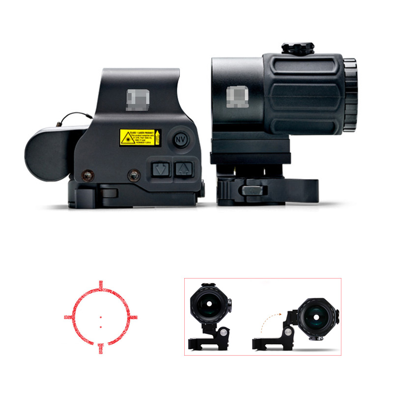 Tactische G43 3X Vergrootglas Scope En 558 Holografische Red Dot Sight Riflescope Combo G43 Optiek met Schakelaar naar Zijkant STS Snel Afneembare QD Mount Voor Jacht Airsoft