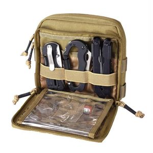 Tactical Gear Utility Map Admin Pouch EDC Tool Molle Bag Organizer pour Molle System - Tan CX200822201m